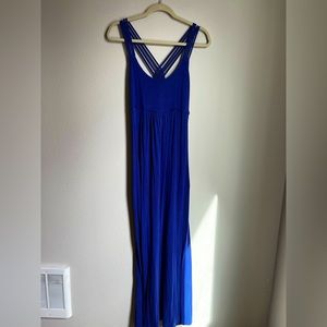 Calvin Klein Royal Blue Crossback Maxi Dress, Size 10